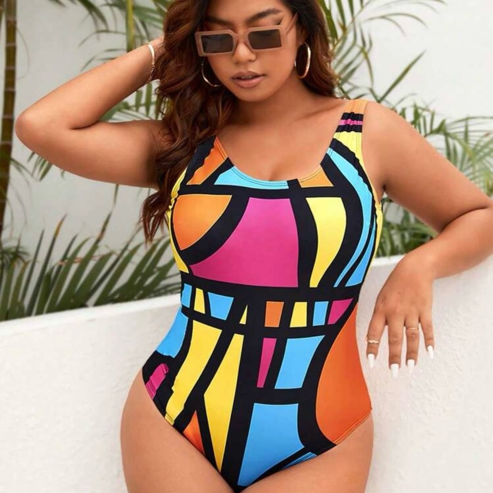 Colorful Geometric Swimsuit